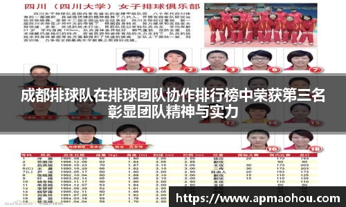 成都排球队在排球团队协作排行榜中荣获第三名彰显团队精神与实力